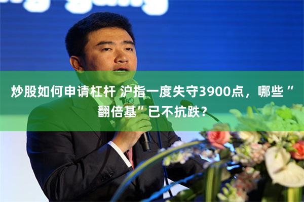 炒股如何申请杠杆 沪指一度失守3900点，哪些“翻倍基”已不抗跌？